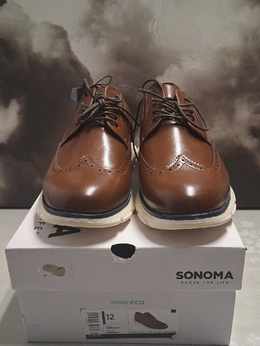 Sonoma Men's Brown Wingtip Derby Oxfords Sae 12